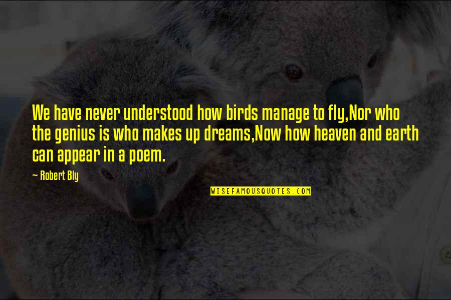 Nitro Quotes By Robert Bly: We have never understood how birds manage to