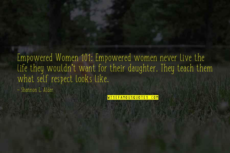 No 101 Quotes By Shannon L. Alder: Empowered Women 101: Empowered women never live the