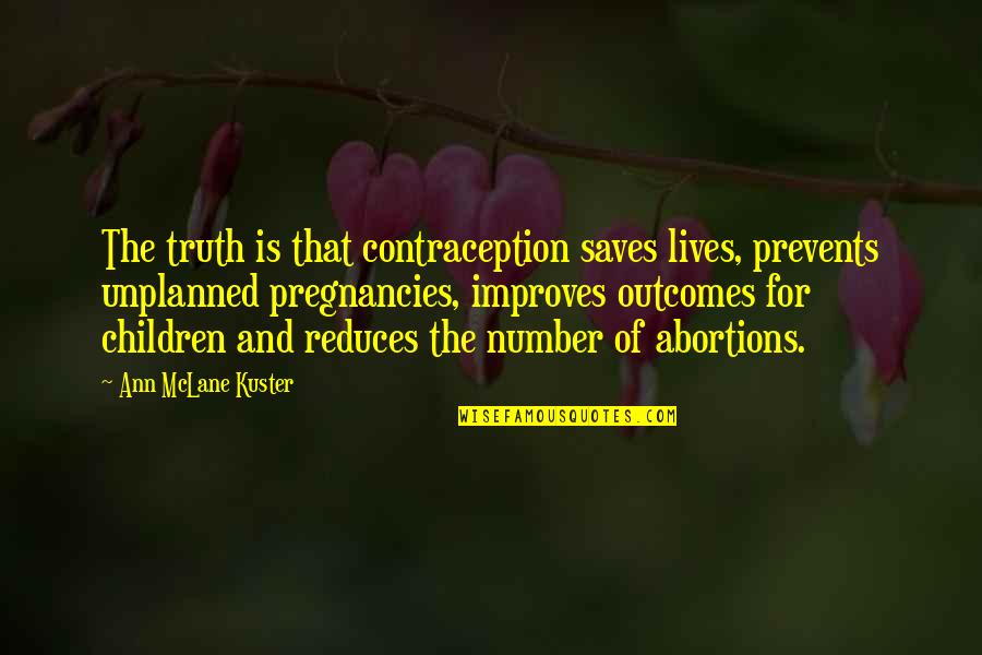 No Abortions Quotes By Ann McLane Kuster: The truth is that contraception saves lives, prevents