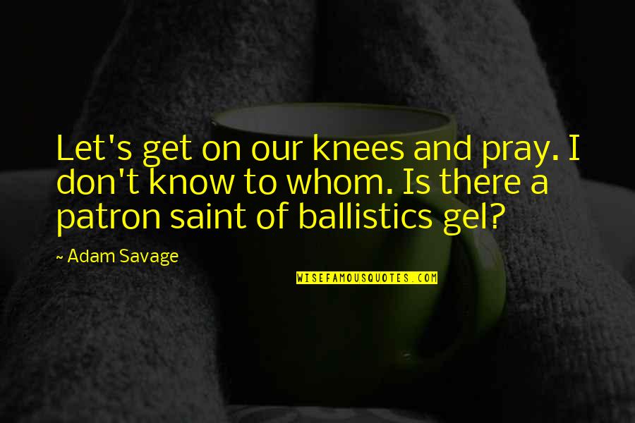 Noaminiatures Quotes By Adam Savage: Let's get on our knees and pray. I