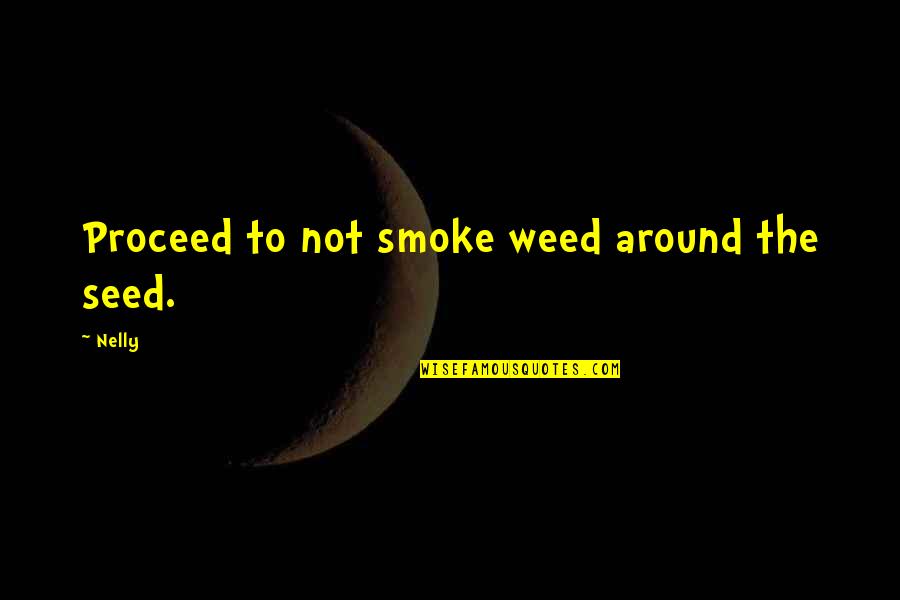 Non Real Solutions Quotes By Nelly: Proceed to not smoke weed around the seed.