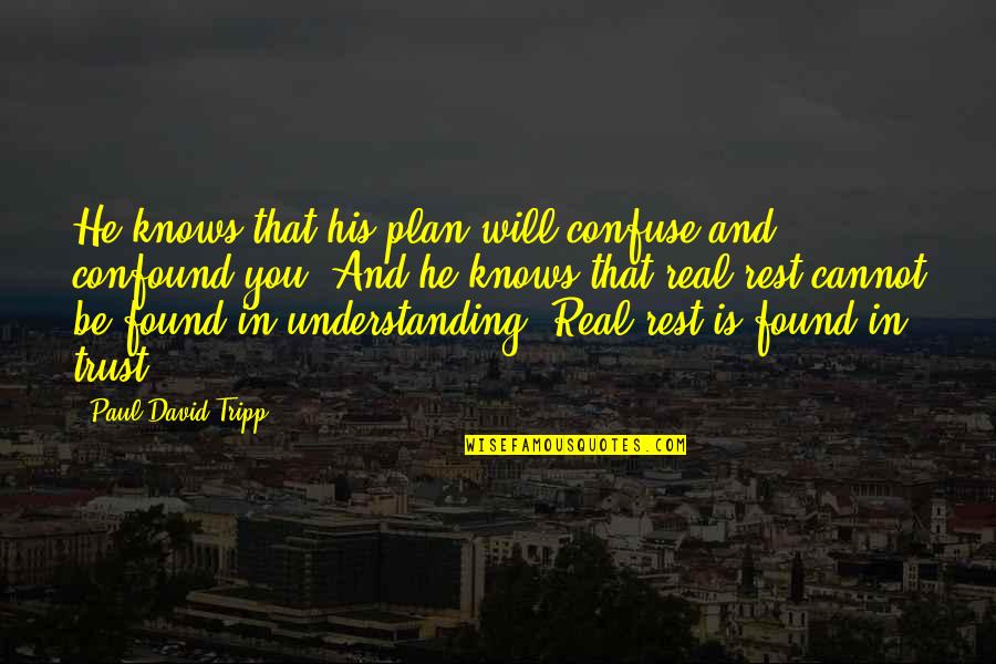 Nonotv Quotes By Paul David Tripp: He knows that his plan will confuse and