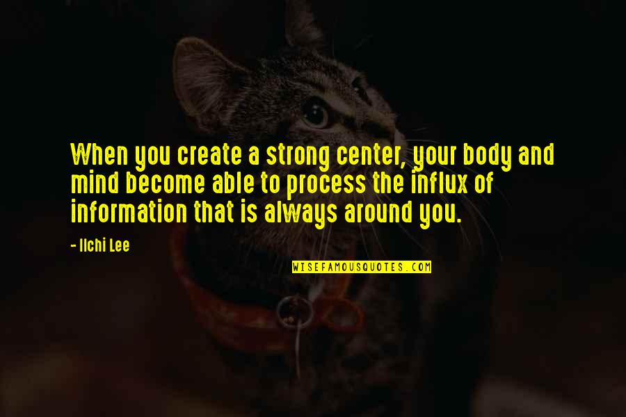 Not Always Strong Quotes By Ilchi Lee: When you create a strong center, your body