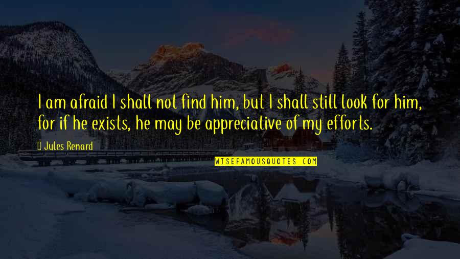 Not Appreciative Quotes By Jules Renard: I am afraid I shall not find him,