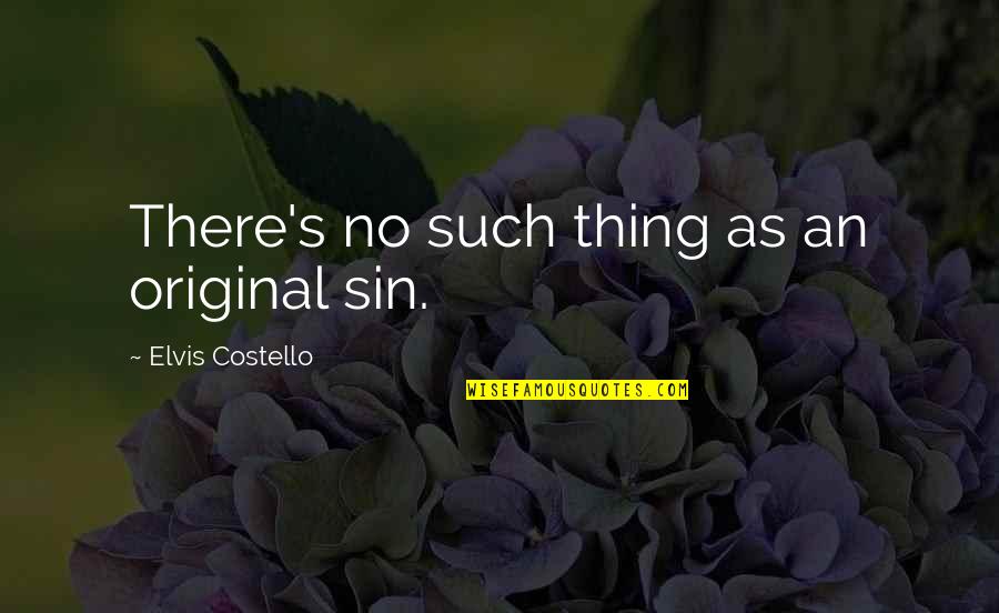 Nuin Education Quotes By Elvis Costello: There's no such thing as an original sin.