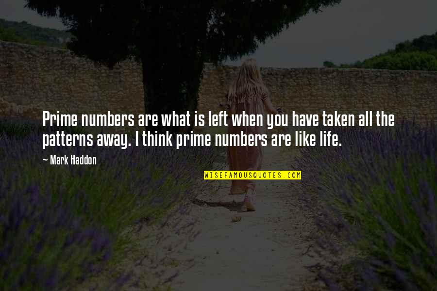 Numbers In Life Quotes By Mark Haddon: Prime numbers are what is left when you