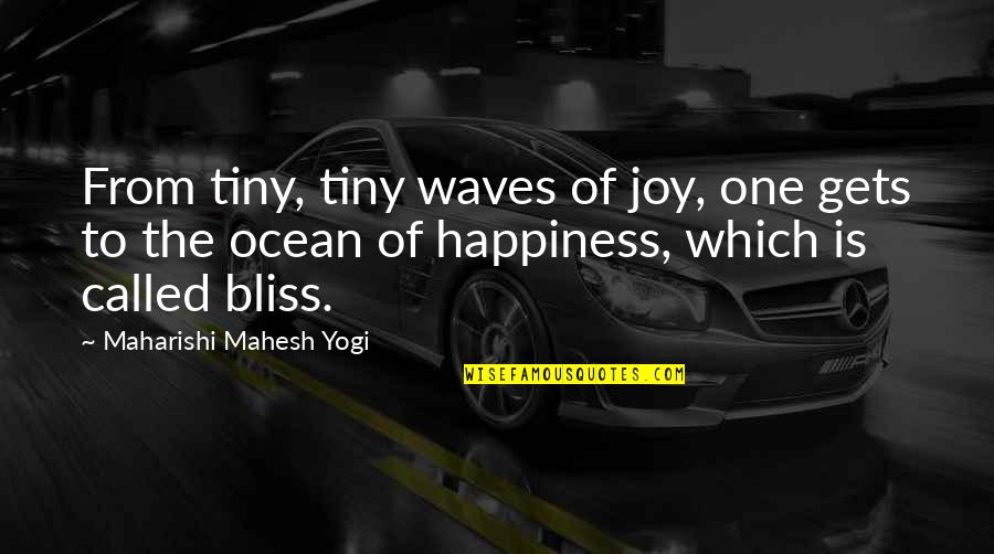 Ocean And Happiness Quotes By Maharishi Mahesh Yogi: From tiny, tiny waves of joy, one gets