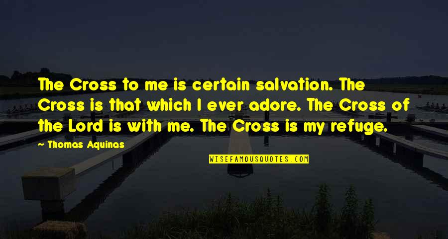 Ocean Cleaning Quotes By Thomas Aquinas: The Cross to me is certain salvation. The