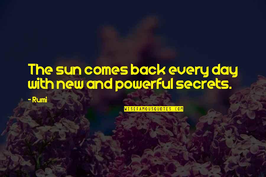 Oedipus Prideful Quotes By Rumi: The sun comes back every day with new