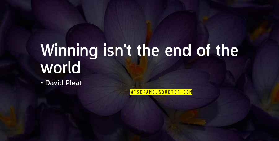 Of Being Single Quotes By David Pleat: Winning isn't the end of the world