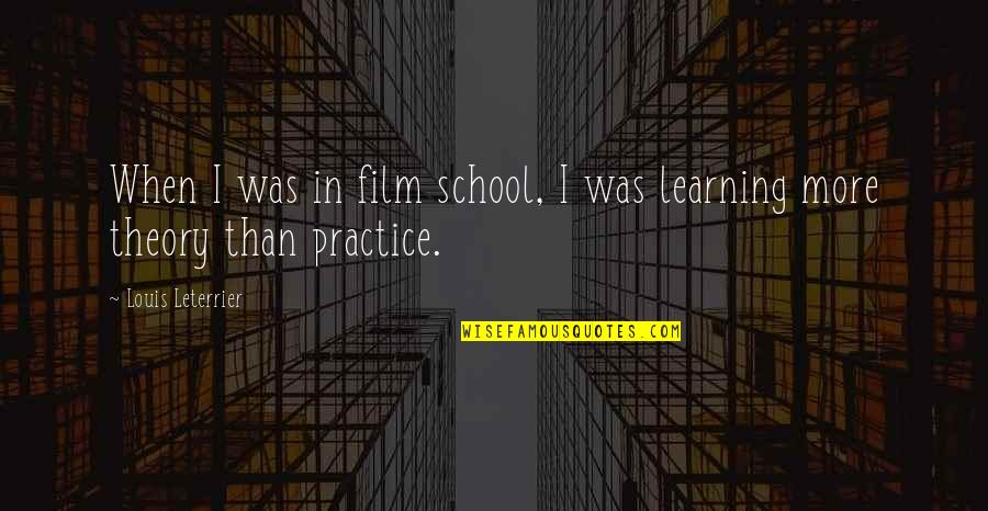 Office Secretary Quotes By Louis Leterrier: When I was in film school, I was