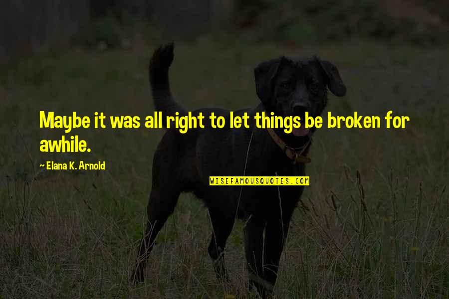 Og Mandino A Better Way To Live Quotes By Elana K. Arnold: Maybe it was all right to let things