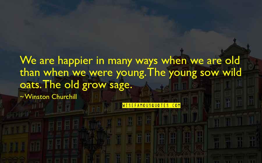 Old Ways Quotes By Winston Churchill: We are happier in many ways when we