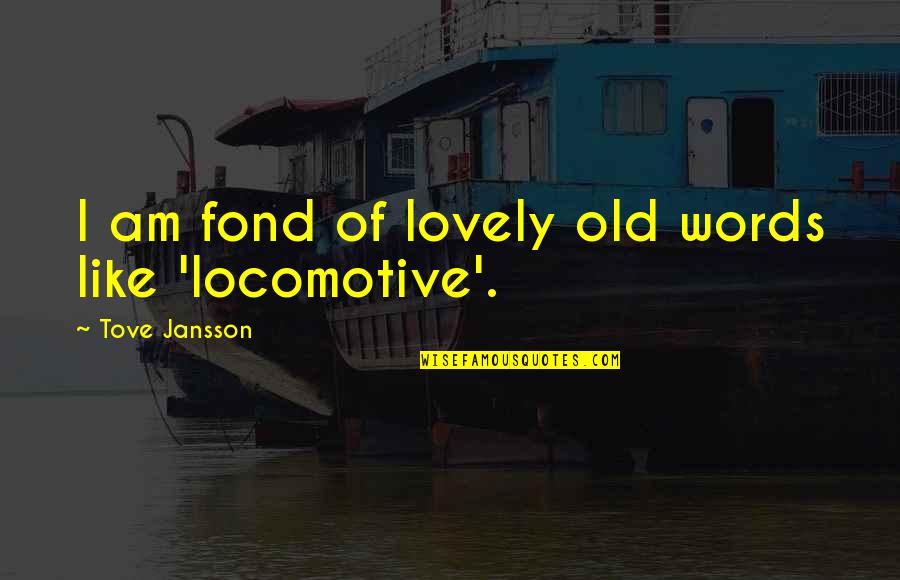 Old Words Quotes By Tove Jansson: I am fond of lovely old words like