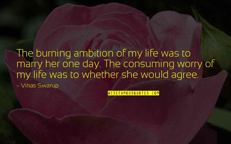 One Love One Life Quotes By Vikas Swarup: The burning ambition of my life was to