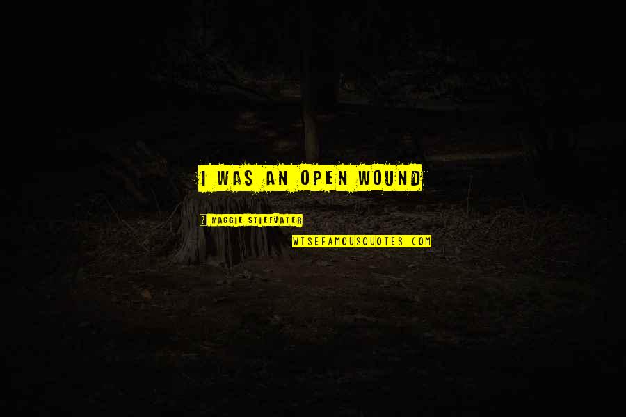 Open Wound Quotes By Maggie Stiefvater: i was an open wound