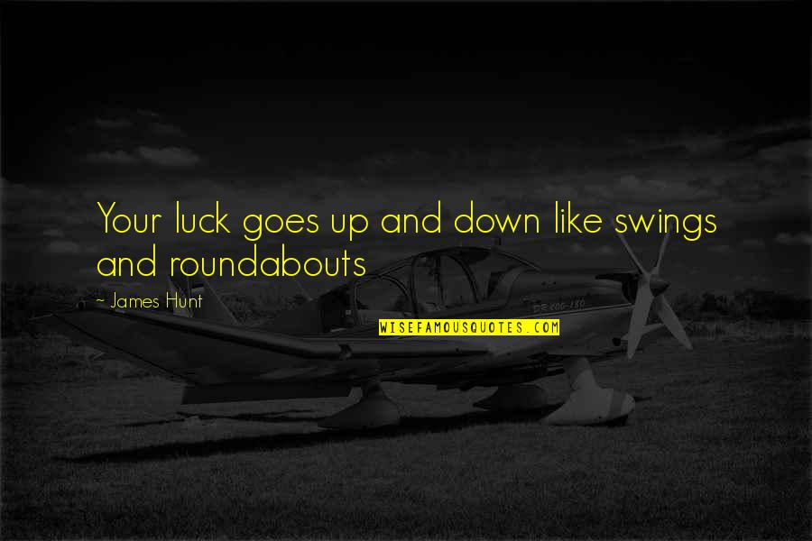 Ornithology Books Quotes By James Hunt: Your luck goes up and down like swings