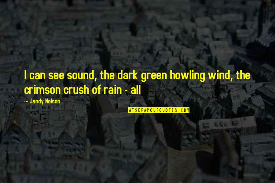 Ossman Heating Quotes By Jandy Nelson: I can see sound, the dark green howling