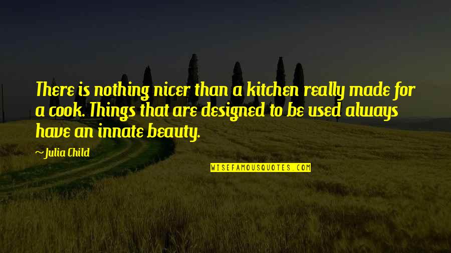 Othera Kansas Quotes By Julia Child: There is nothing nicer than a kitchen really