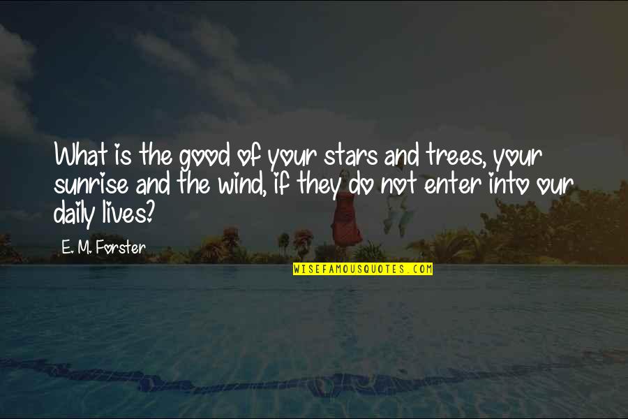 Our Trees Quotes By E. M. Forster: What is the good of your stars and