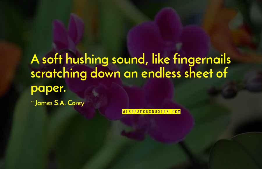 Outlaw King Quotes By James S.A. Corey: A soft hushing sound, like fingernails scratching down