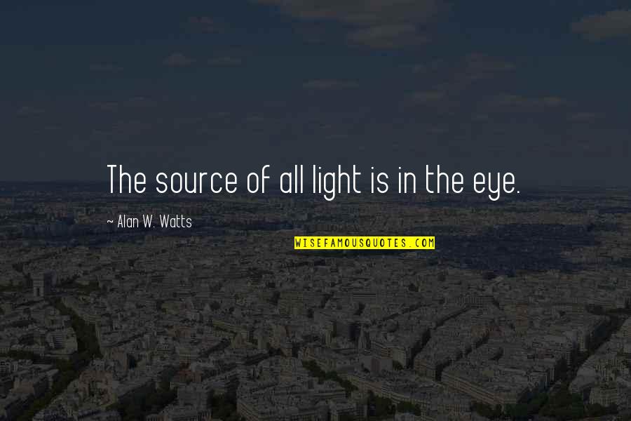 Outletting Quotes By Alan W. Watts: The source of all light is in the