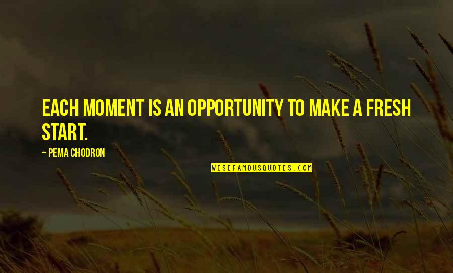 Paboda Leaked Quotes By Pema Chodron: Each moment is an opportunity to make a