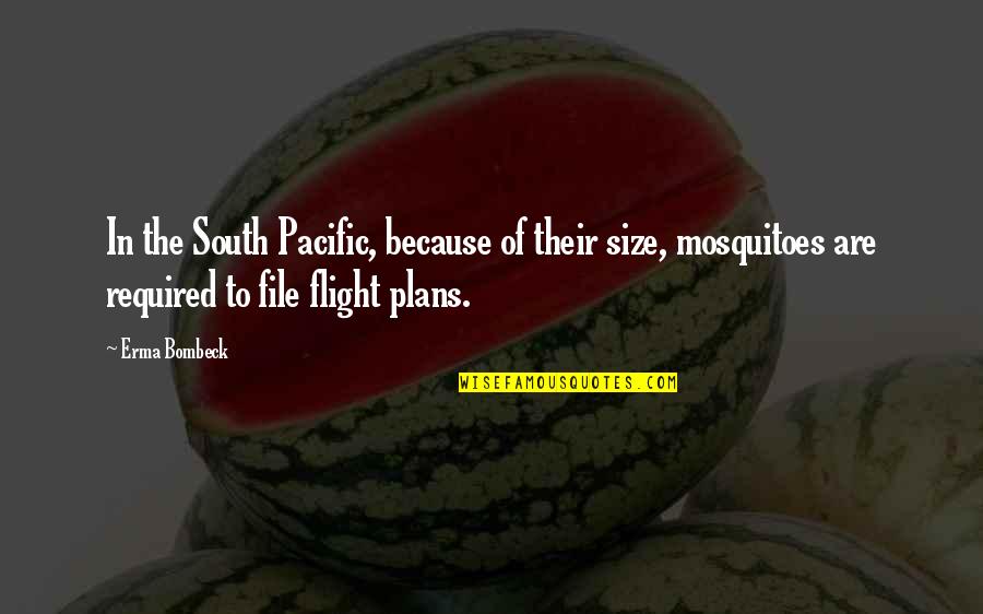 Pacific The Quotes By Erma Bombeck: In the South Pacific, because of their size,