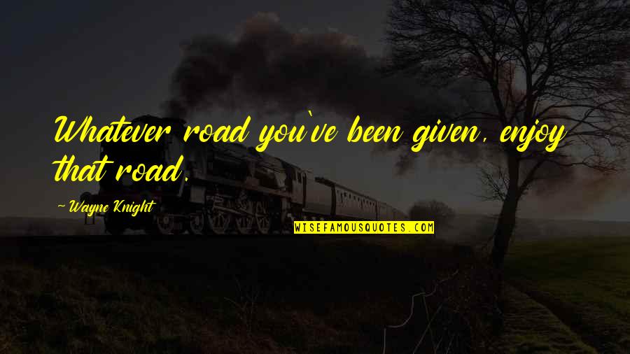 Paglayo Quotes By Wayne Knight: Whatever road you've been given, enjoy that road.