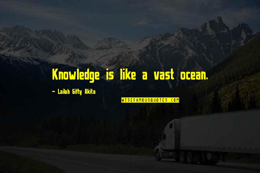 Paichadze Street Quotes By Lailah Gifty Akita: Knowledge is like a vast ocean.