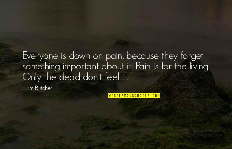 Pain Life Quotes By Jim Butcher: Everyone is down on pain, because they forget