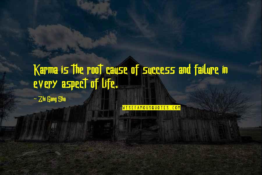 Paintballs And Co2 Quotes By Zhi Gang Sha: Karma is the root cause of success and