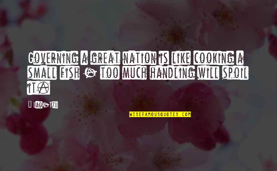 Pampiniform Quotes By Lao-Tzu: Governing a great nation is like cooking a