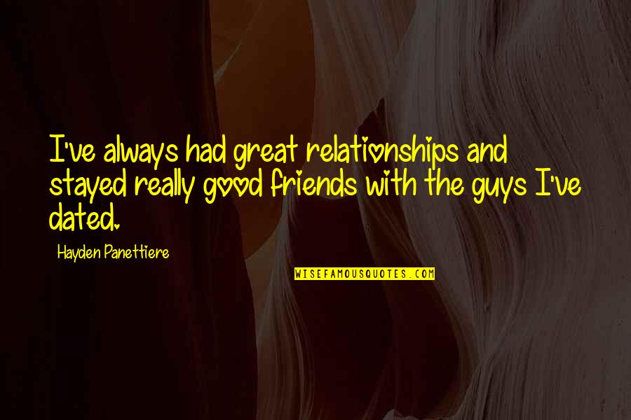 Panettiere Hayden Quotes By Hayden Panettiere: I've always had great relationships and stayed really