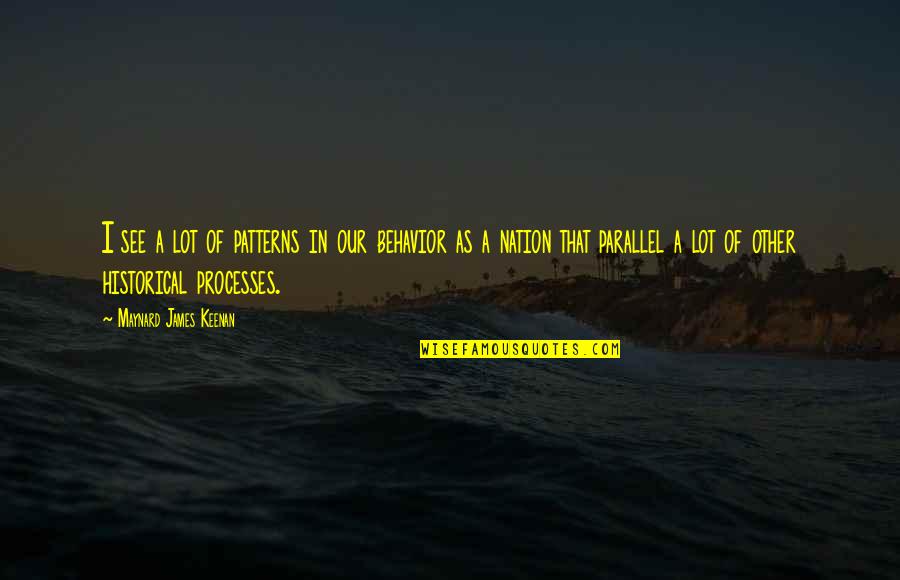 Panicking Quotes By Maynard James Keenan: I see a lot of patterns in our