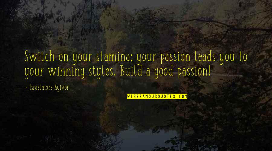 Paradoxical Pulse Quotes By Israelmore Ayivor: Switch on your stamina; your passion leads you