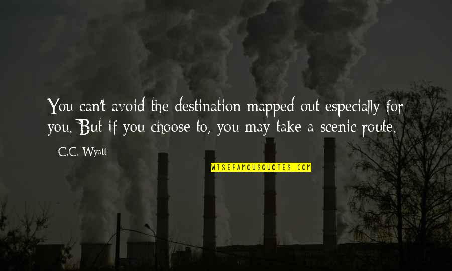Paraic Feeney Quotes By C.C. Wyatt: You can't avoid the destination mapped out especially
