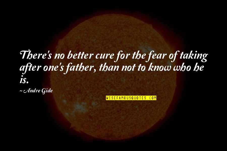 Parents Know Better Quotes By Andre Gide: There's no better cure for the fear of