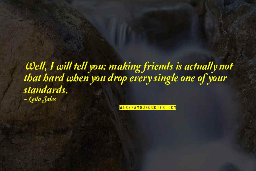 Part 2 Chapter 3 1984 Quotes By Leila Sales: Well, I will tell you: making friends is