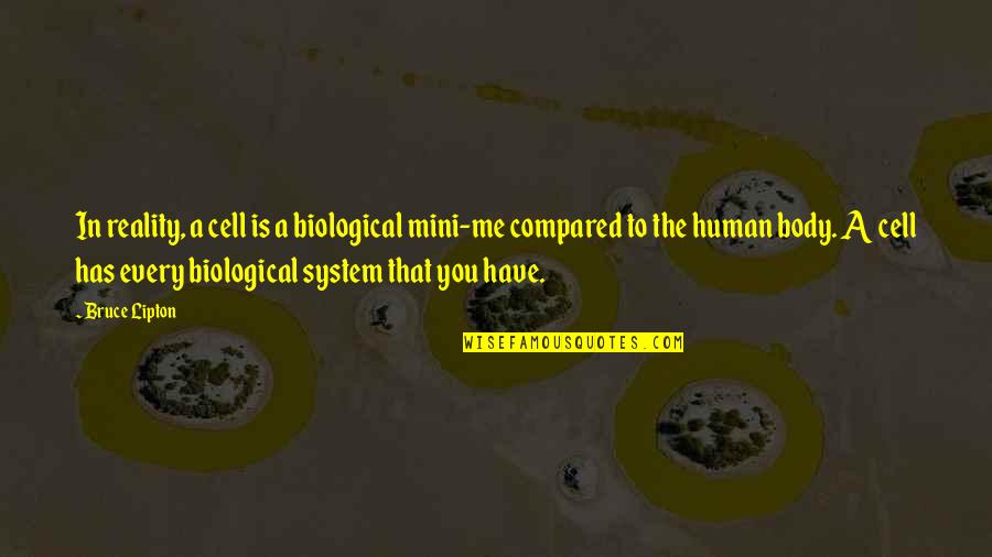 Pasquini Livietta Quotes By Bruce Lipton: In reality, a cell is a biological mini-me