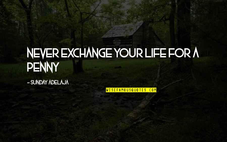 Passion For Your Work Quotes By Sunday Adelaja: Never exchange your life for a penny