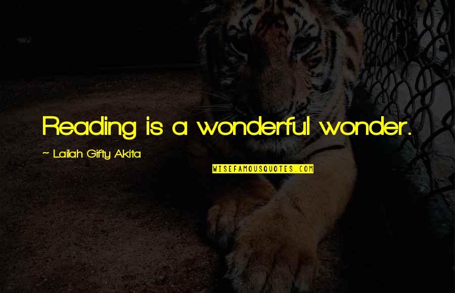 Past And Present Relationships Quotes By Lailah Gifty Akita: Reading is a wonderful wonder.