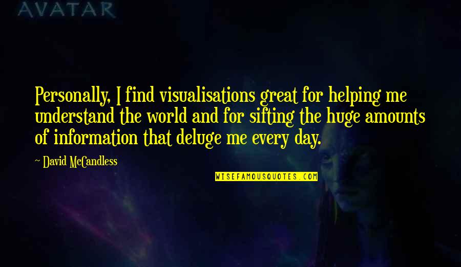 Paterakis Net Quotes By David McCandless: Personally, I find visualisations great for helping me