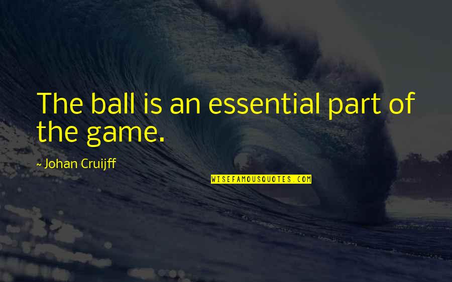 Peach Mario Kart Quotes By Johan Cruijff: The ball is an essential part of the