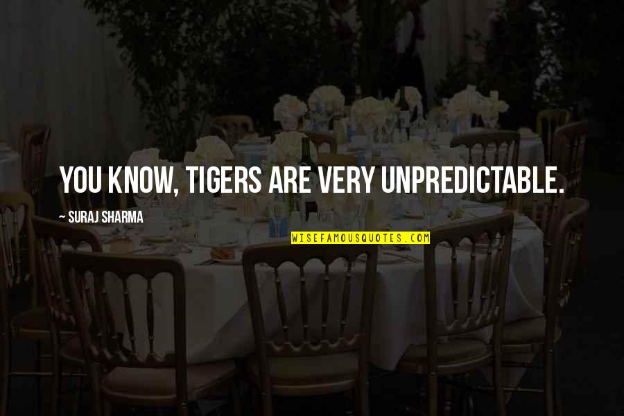 Peckerhead Motor Quotes By Suraj Sharma: You know, tigers are very unpredictable.