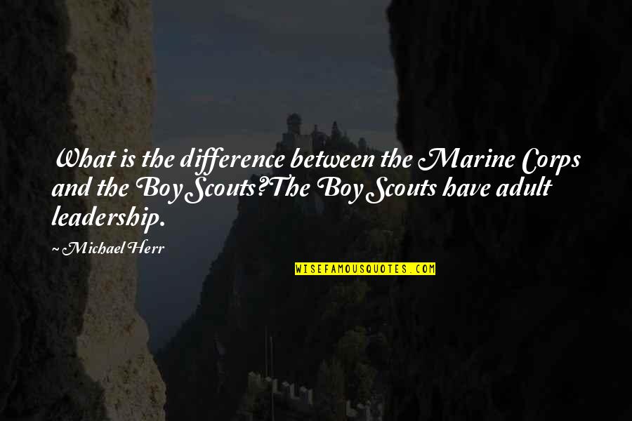 Pelagius And Augustine Quotes By Michael Herr: What is the difference between the Marine Corps