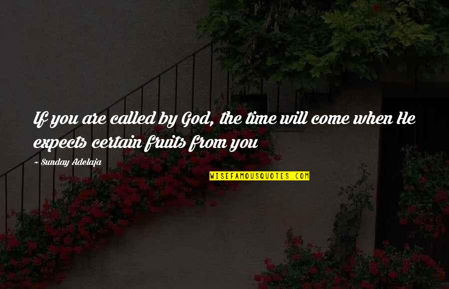 Pelbagai Resepi Quotes By Sunday Adelaja: If you are called by God, the time