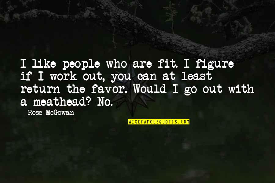 Penitent Quotes By Rose McGowan: I like people who are fit. I figure