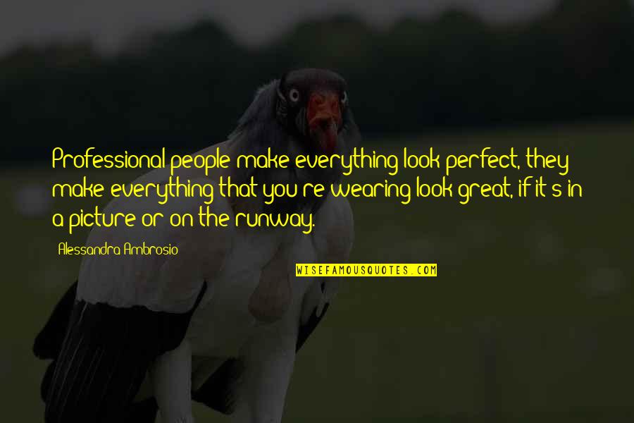 People Wearing Quotes By Alessandra Ambrosio: Professional people make everything look perfect, they make