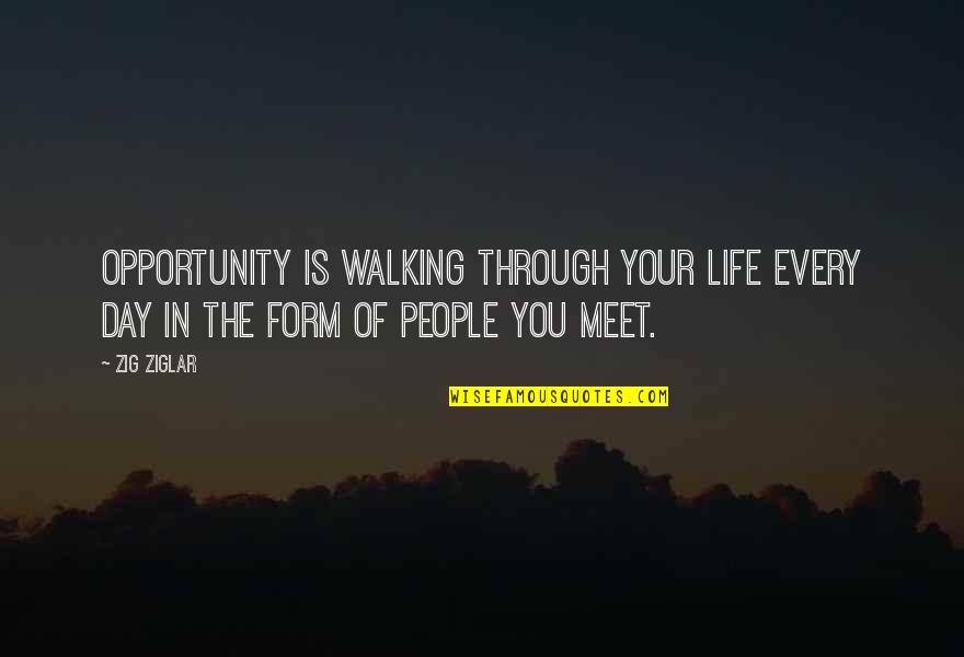 People You Meet Quotes By Zig Ziglar: Opportunity is walking through your life every day